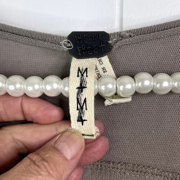 We The Free Free People Henley With Soft Sweater Detailing in Front SZ M - Picture 4 of 7